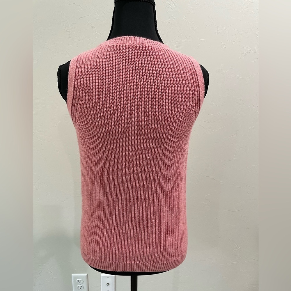 Loft knit sweater vest pink XS petite - Picture 2 of 5